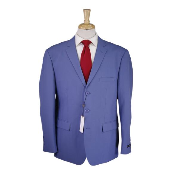 Alain Dupetit French Blue 3-Btn Modern Fit Suit 44S Men's New
